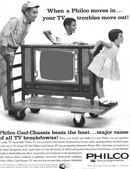 Ancienne télévision des années 1960